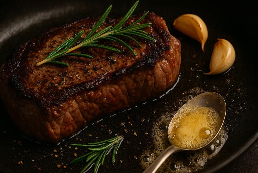 Стейк из говядины с розмарином