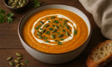 Суп-пюре из вешенок варят 20–30 минут до размягчения