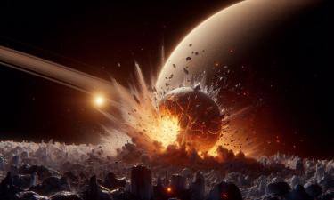 Слияние миров: как рождение Титана из двух старых лун создало кольца и наклонило ось Сатурна