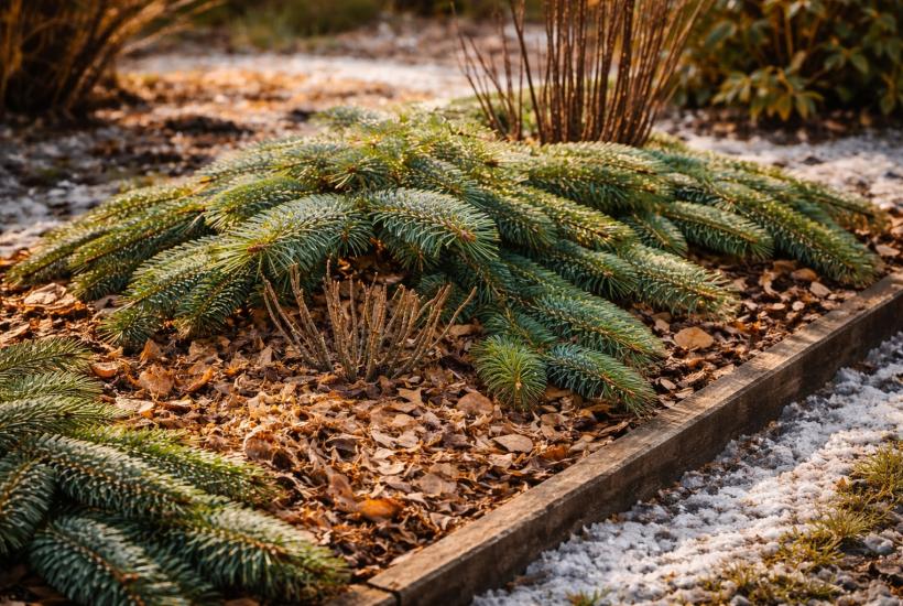 Мульча слоем 7–10 см защищает почву от промерзания