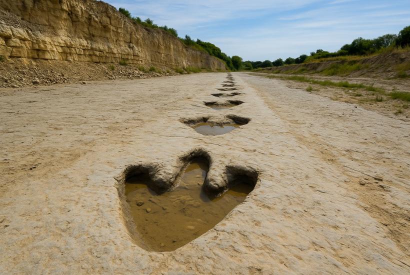 Следы динозавра в Оксфордшире