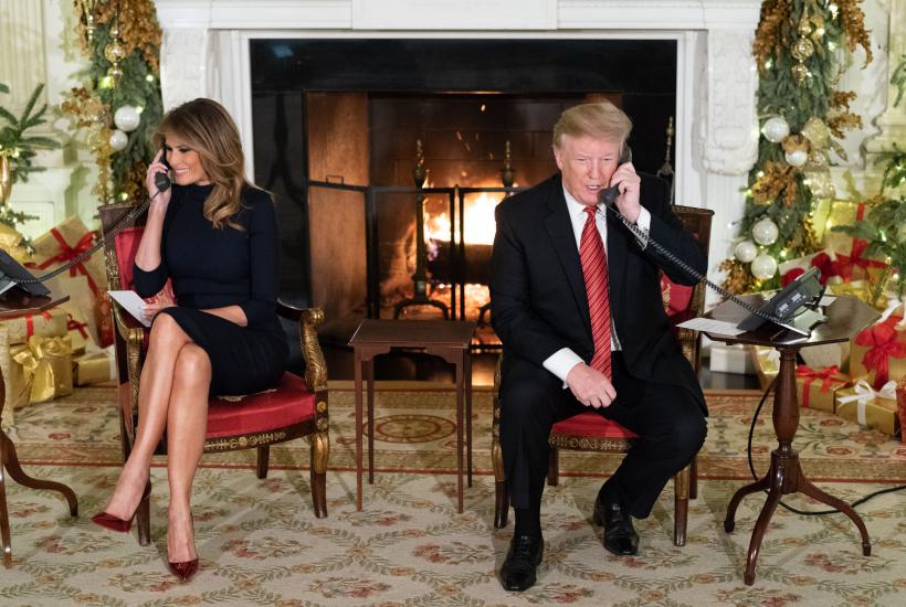 Президент Дональд Трамп вместе с первой леди Меланией Трамп