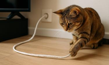 Больше никаких погрызанных проводов: хитрость с обычным предметом, которую коты ненавидят