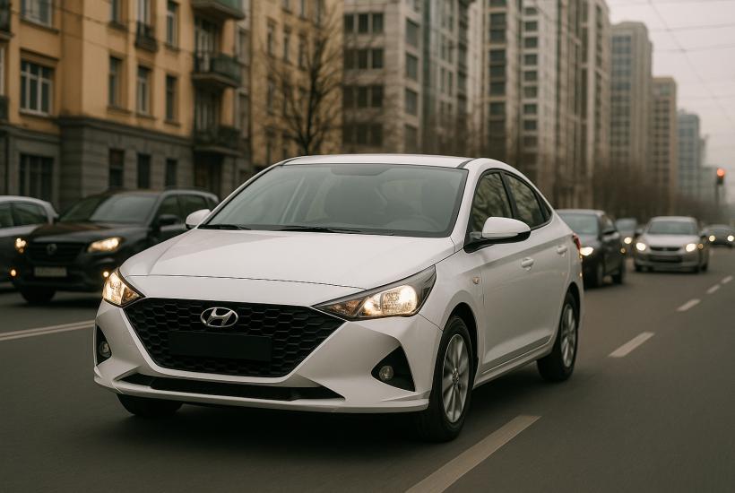 Белый Hyundai Solaris Белый Hyundai Solaris
