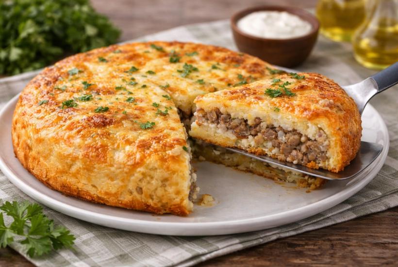 Сырный пирог-перевёртыш