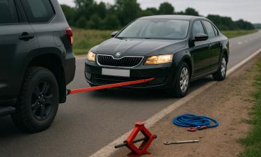 Буксировочный трос помог вывести авто из сугроба по данным RoofPax