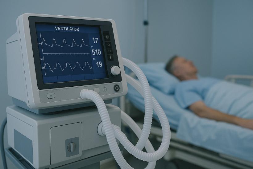больничная палата с аппаратом ИВЛ