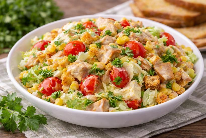 Салат с копчёной курицей