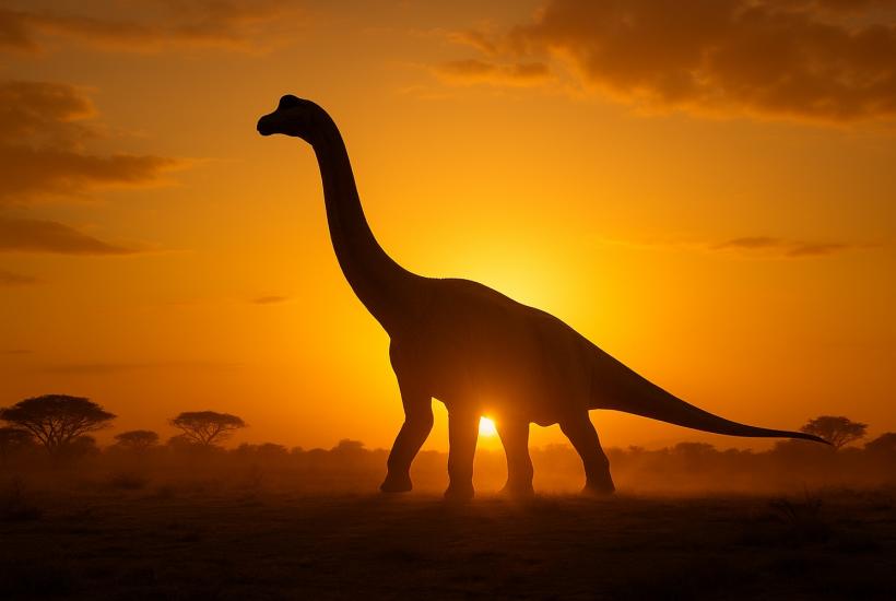 Динозавр на закате