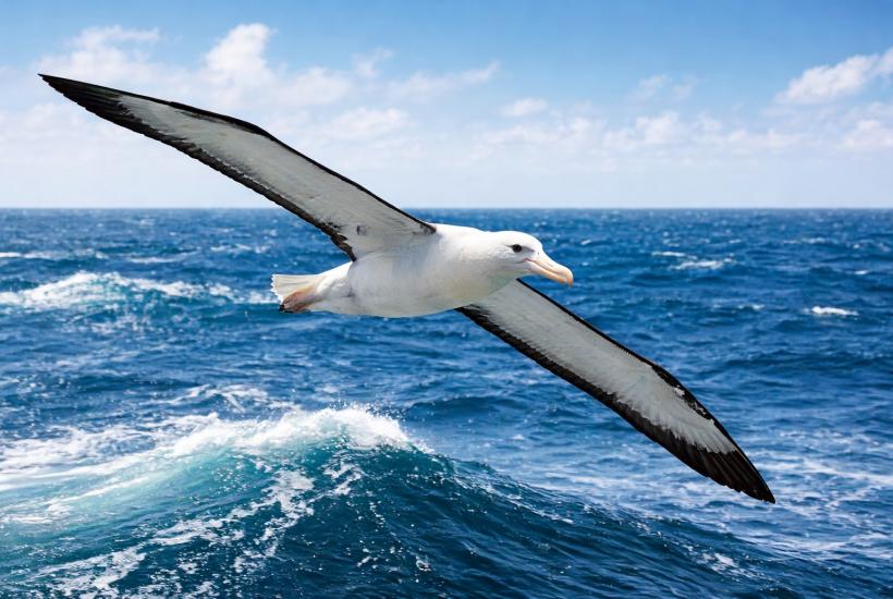 Альбатрос в полёте над океаном