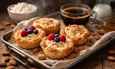 Миндальные корзиночки готовятся за 20 минут из слоеного теста