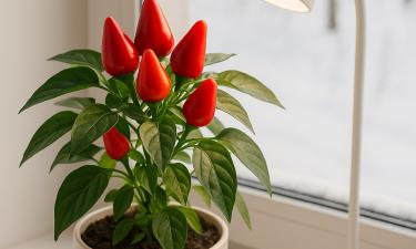 Перец способен плодоносить в домашних условиях круглый год