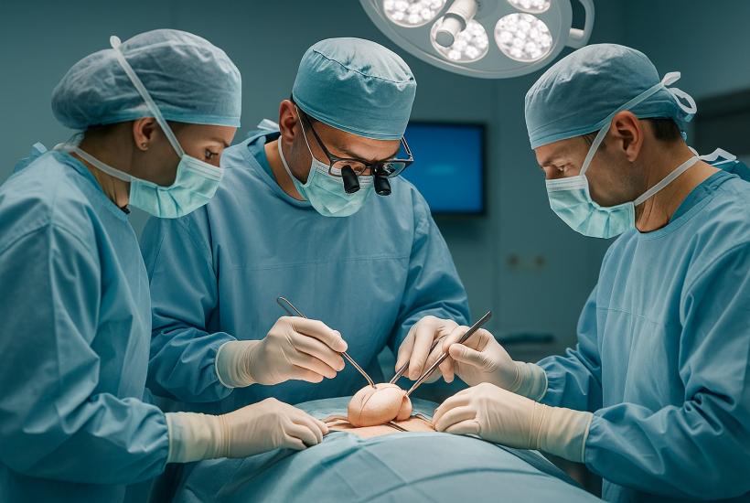 Врачи устанавливают ксенопротез