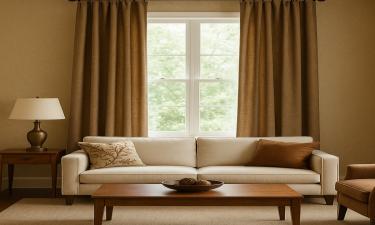 Низкое крепление штор визуально уменьшает комнату — Bovary