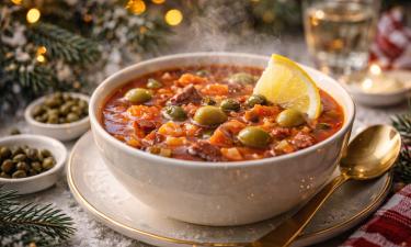 Густая солянка с беконом и курицей восстанавливает силы