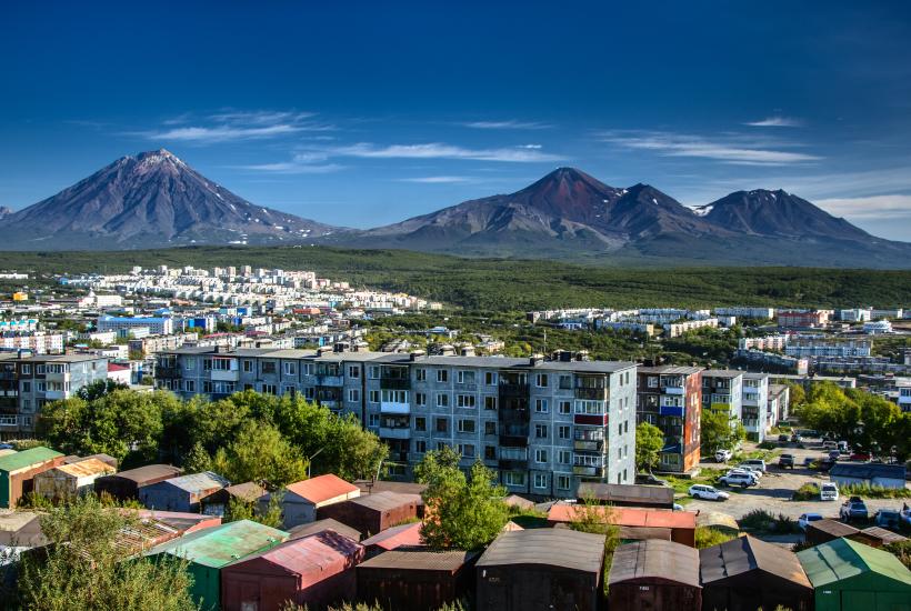 Вулканы Авачинский и Корякский