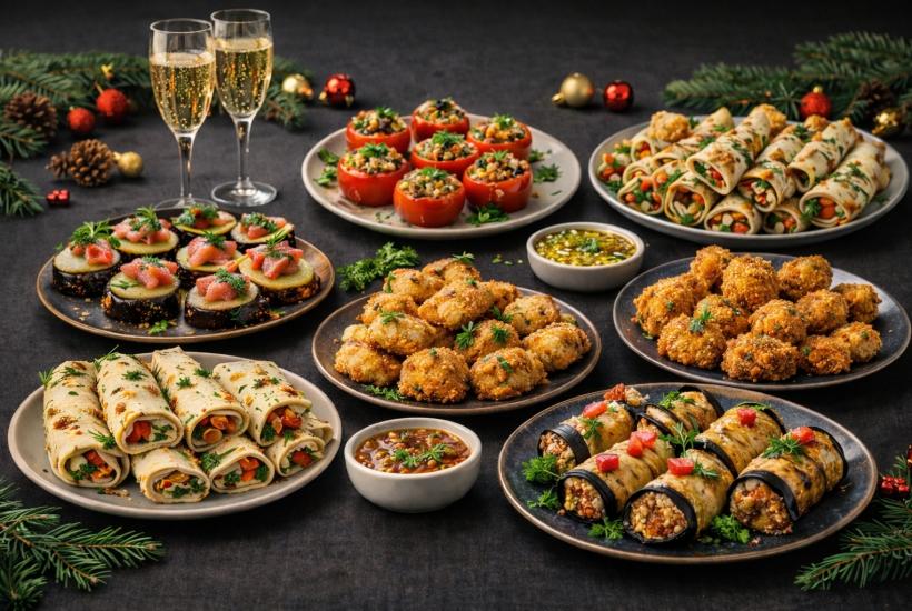 Новогодний стол с закусками
