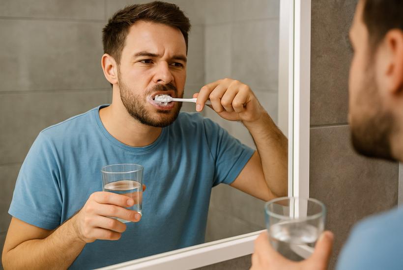 Полоскание после чистки зубов