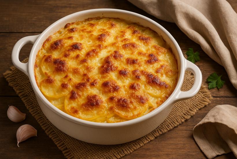 Гратен из тыквы и сливок