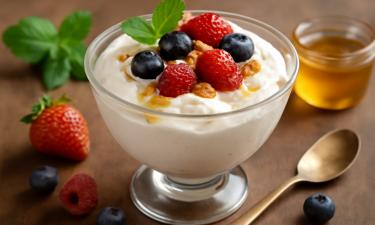 Творог жирностью 5–9 процентов придаёт крему гладкую текстуру