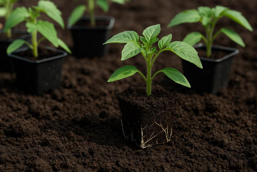 Мощная рассада в грунте