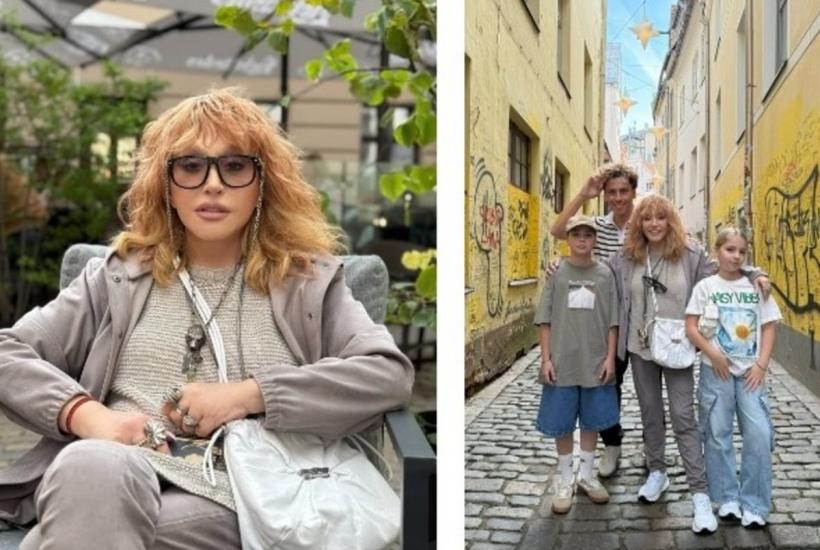 Певица Алла Пугачёва, юморист Максим Галкин с детьми Певица Алла Пугачёва, юморист Максим Галкин с детьми