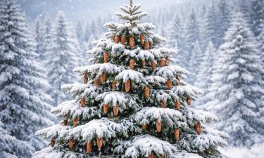 Пирамидальная крона ели снижает нагрузку от ветра