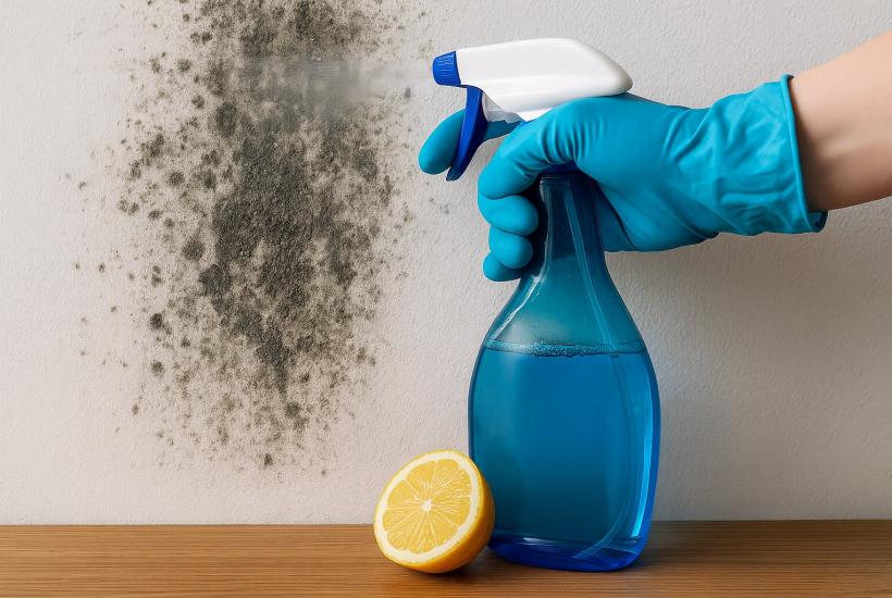 Удаление плесени со стены