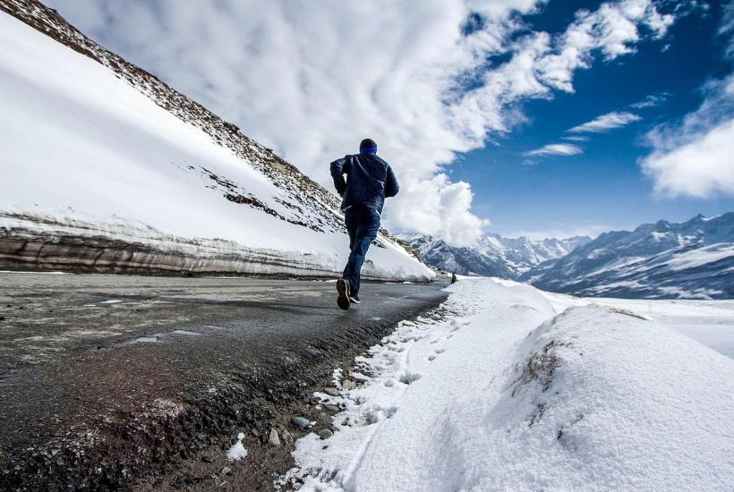 Пробежка зимой