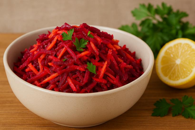 Витаминный салат из свёклы и моркови