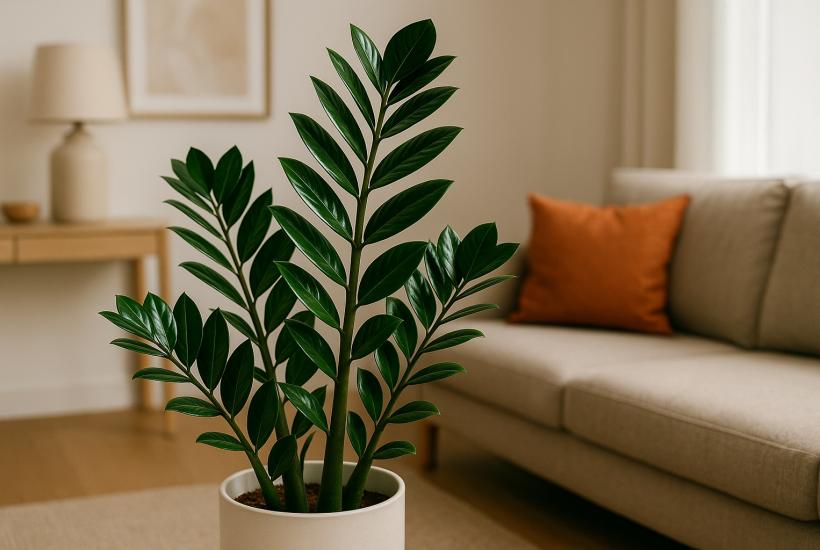 Замиакулькас в уютном интерьере