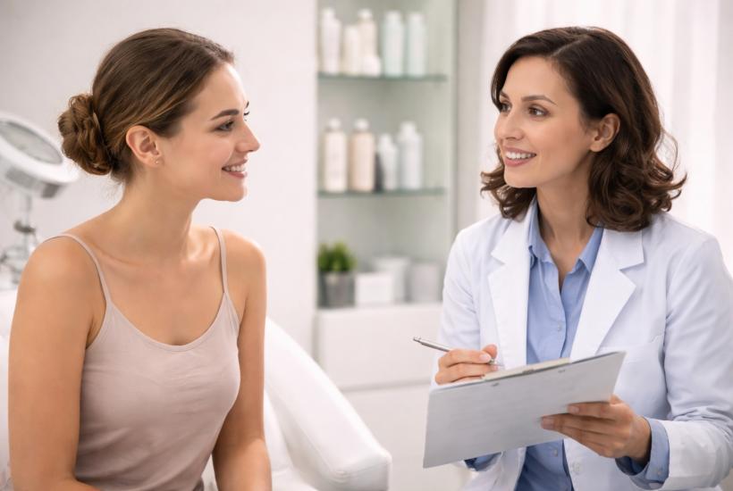 Девушка в кабинете косметолога