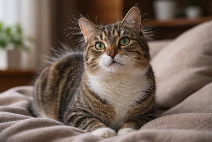 Кот со статическим электричеством