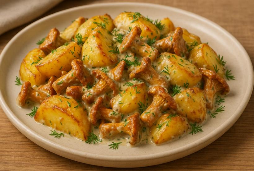 Картошка с лисичками