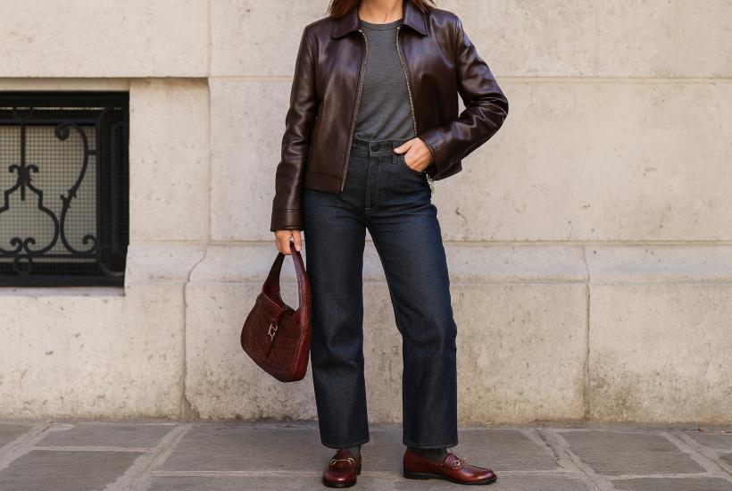 Темно-синие джинсы