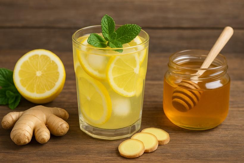 Имбирный лимонад с мёдом