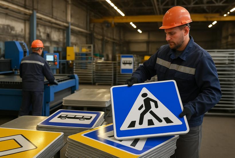 Производство дорожных указателей