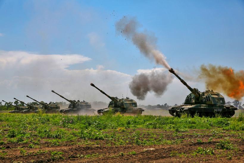 Артиллерийские дуэли ВС РФ в горно-лесистой местности ЮВО