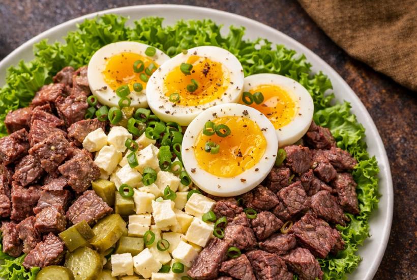 Салат с говядиной