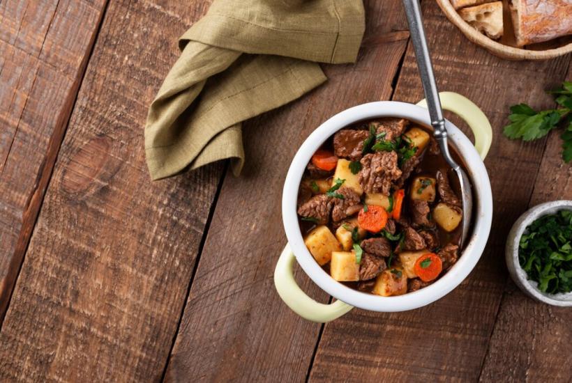 тушёная картошка с мясом