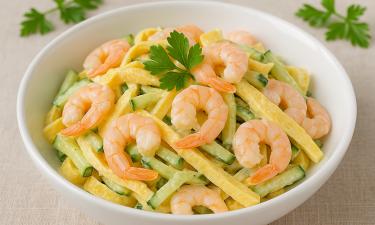 Салат из морепродуктов заменяет тяжелые блюда на Новый год