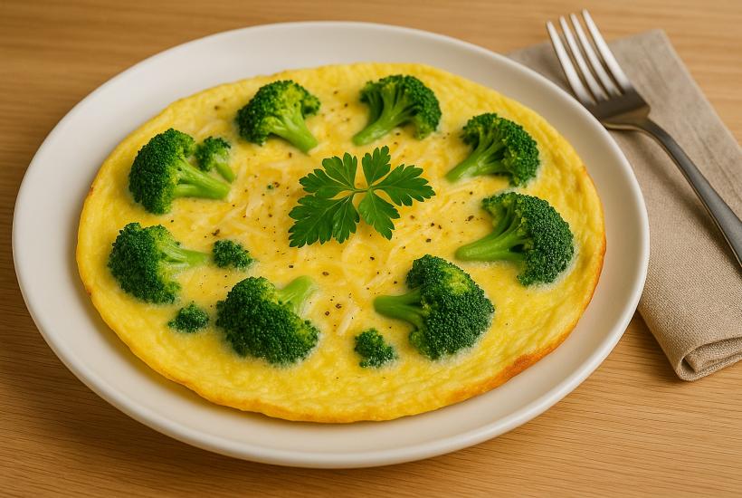 Яичный омлет с брокколи