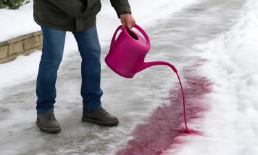 Свекольный сок применяют как природный реагент против льда на дорожках