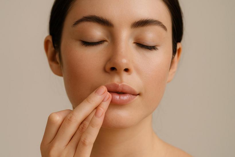 Массаж губ с бальзамом