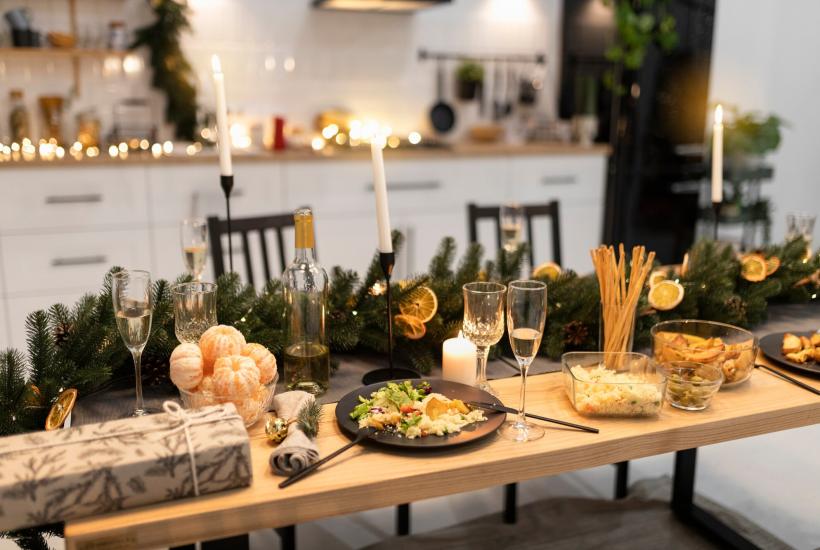 новогодний стол
