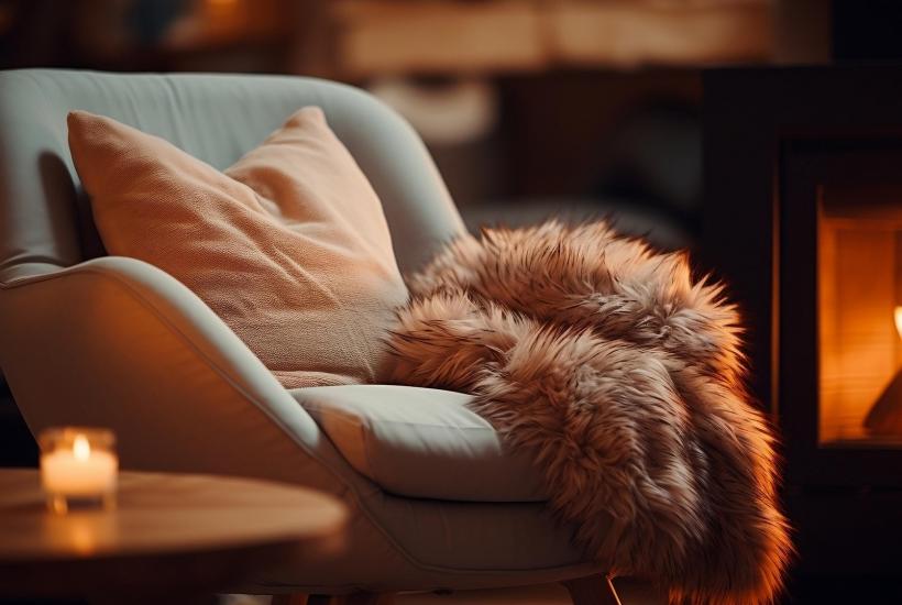 Кресло и плед