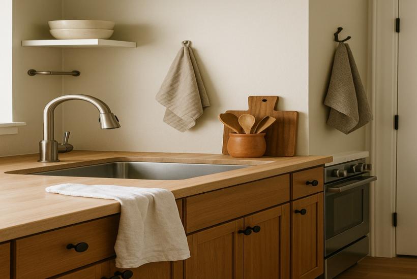 Кухонные полотенца хранение