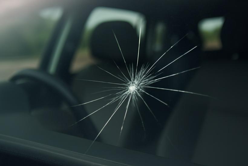 Трещина на лобовом стекле автомобиля