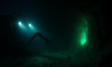 Море вспыхнуло изнутри: загадочные зелёные огни оказались сигналом от неизвестного вида