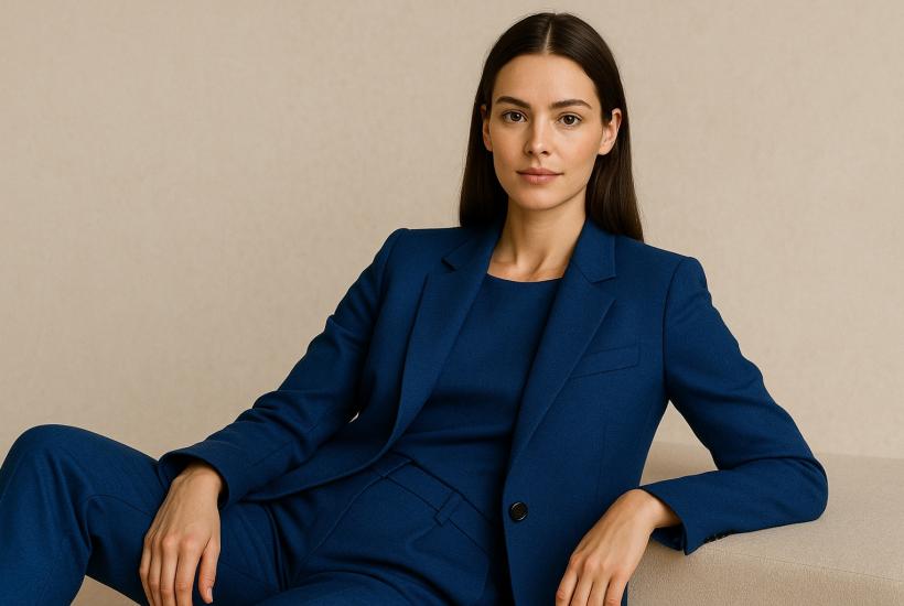 Девушка в костюме